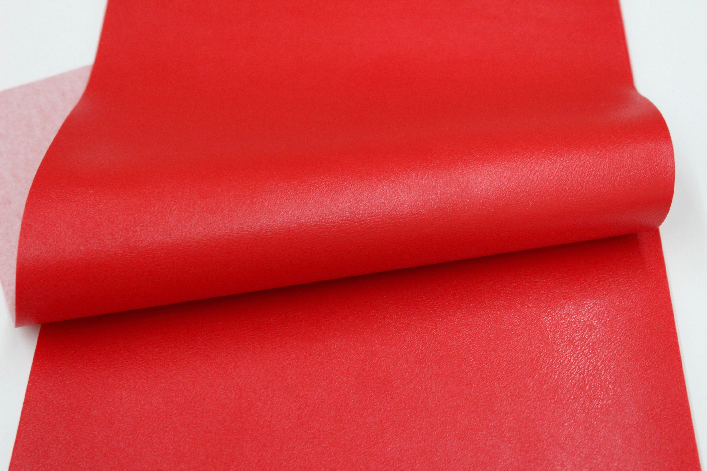 SMOOTH RED Faux Leather, Faux Leather Sheets, Red Smooth Leather Text…