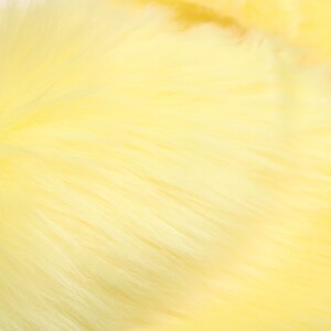 PASTEL YELLOW Faux Fur by Trendy Luxe, 2 Pile Faux Fur, Imitation Vegan Animal Fur, Shaggy Fur Fabric, Photo Prop Poms DIY Material image 2