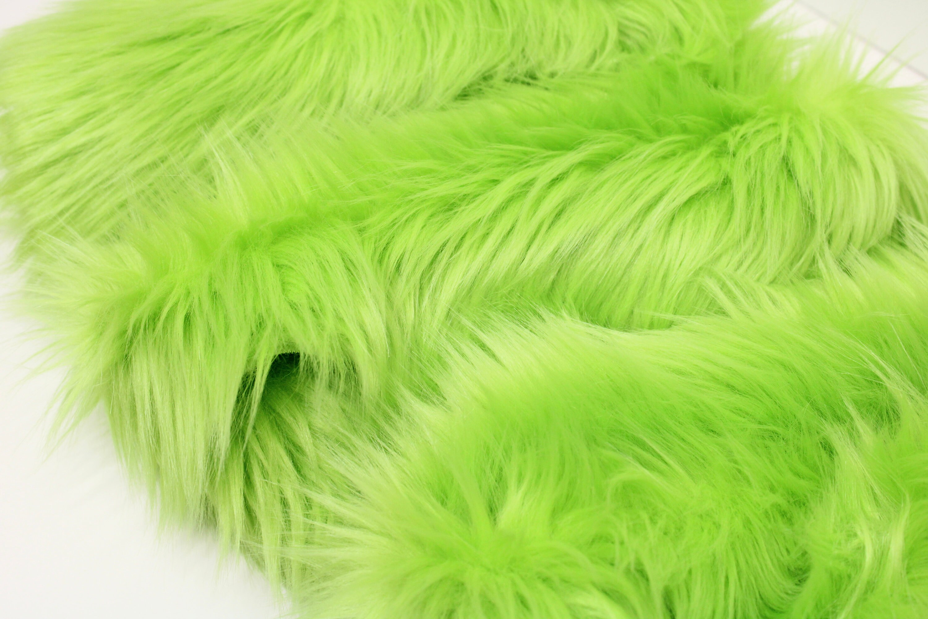 LIME GREEN Faux Fur 2 Pile Faux Fur Leather Sheets Etsy