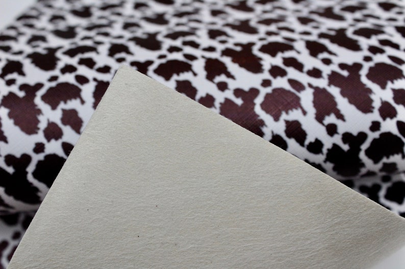 MINI COW PRINT Faux Leather Sheets Animal Printed Design ...