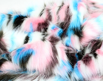 SPRINKLES Faux Fur by Trendy Luxe, 2" Long Pile Faux Fur, Exotic Pre-Cut Shaggy Fabric, Fursuit Pillow Prop Gnome DIY Supplies