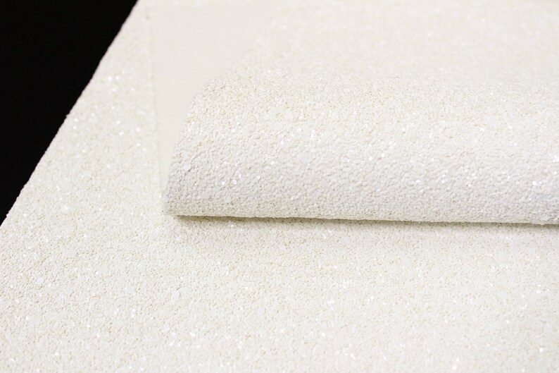 MATTE WHITE CHUNKY Glitter Canvas Sheet Glitter Canvas Fabric Sheet Chunky Glitter Fabric Supplies for Earrings /& Bows Glitter Sheets