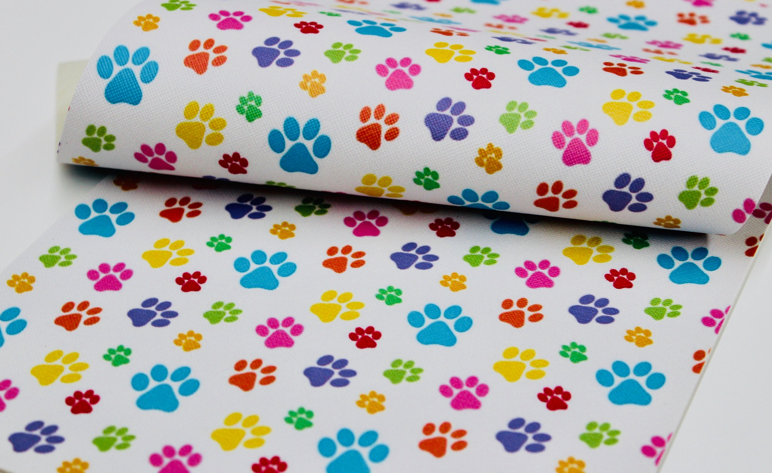 PUPPY PAWS faux leather paw prints faux leather sheets puppy Etsy