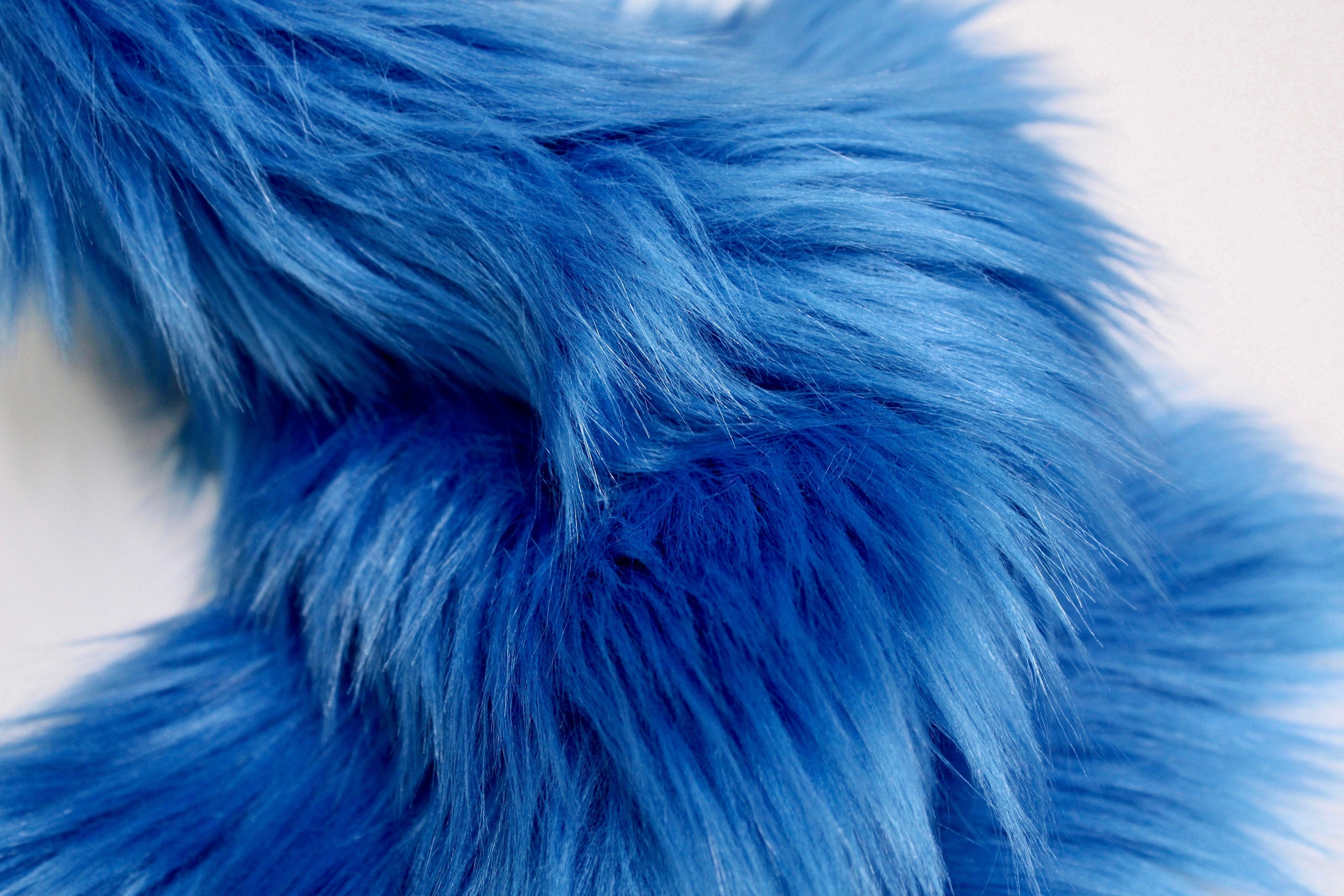 COBALT BLUE Faux Fur 2 Pile Faux Fur Fabric Fur Fabric Etsy
