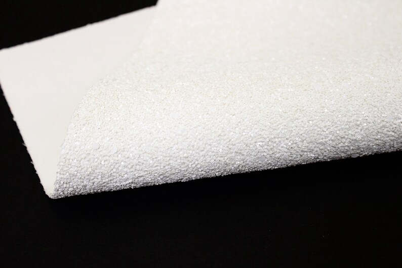 MATTE WHITE CHUNKY Glitter Canvas Sheet Glitter Canvas Fabric Sheet Chunky Glitter Fabric Supplies for Earrings /& Bows Glitter Sheets