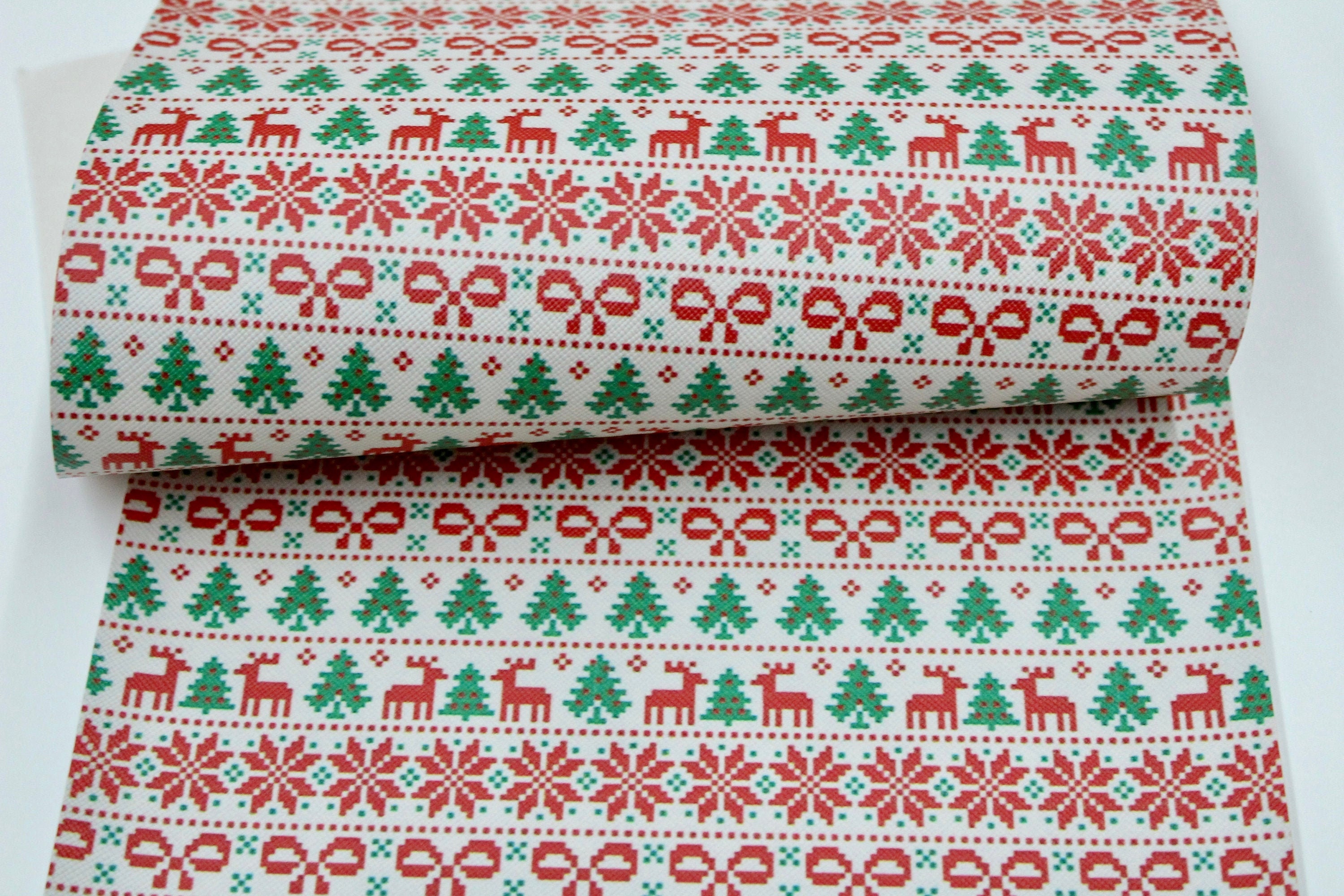 UGLY CHRISTMAS SWEATER - Faux Leather Sheets, 7.5x13 Christmas Winter…
