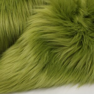 OLIVE GREEN Faux Fur by Trendy Luxe, 2 Pile Faux Fur, Classic Grinch ...