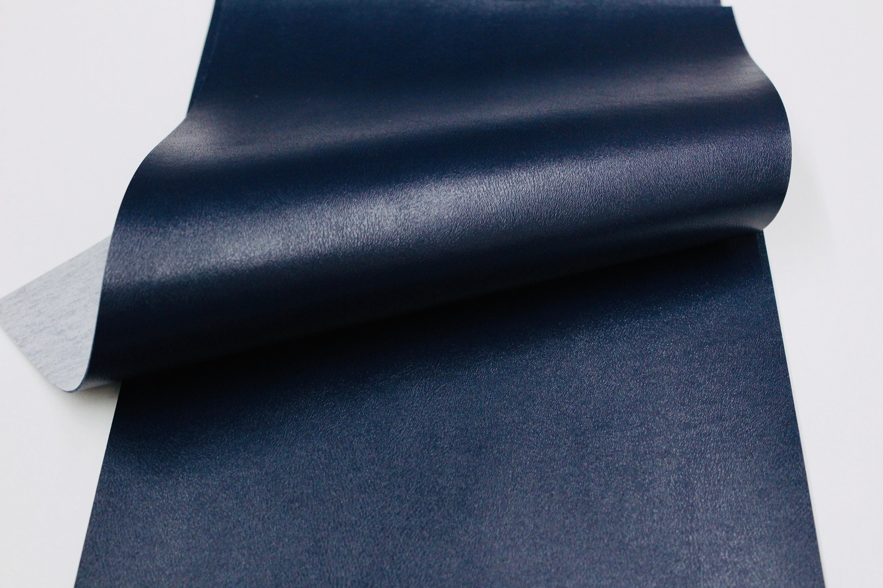 SMOOTH NAVY BLUE Faux Leather, 8x11 Faux Leather Sheets, Dark Blue Co…