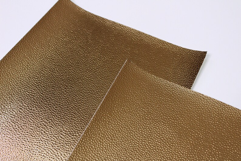 METALLIC DARK GOLD Faux Leather Sheets Leather for Earrings A73 Craft Supplies Gold Glossy Pebble Texture Leather Fabric Sheet