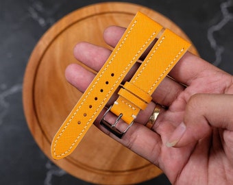 Omkleden Sluier masker Orange Saffiano horlogeband op maat handgemaakte horlogeband - Etsy  Nederland