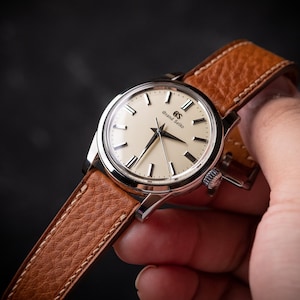 Cognac brown watch strap , handmade vintage watch strap for rolex ,seiko ,breitling ,tudor ,omega watch (Seventhcreation LO series)