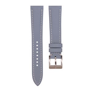 BRACELET MONTRE CUIR SURPIQUE 18 MM MARRON BOUCLE DOREE