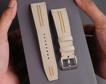 Beige Sailcloth Bespoke Strap