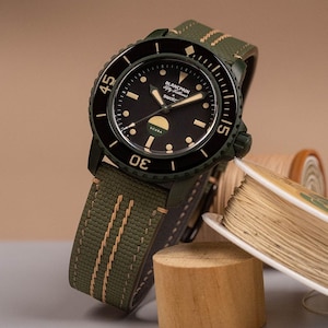 Olive Green Sailcloth Strap