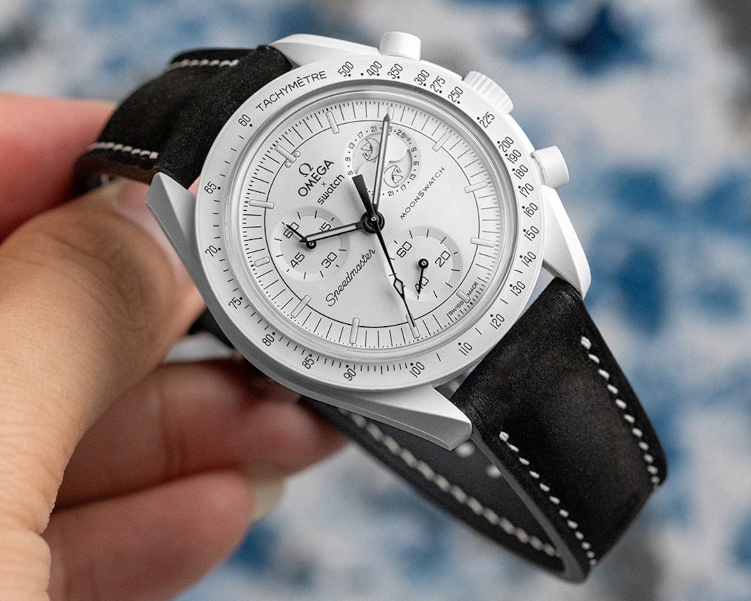 Black Nubuck Strap for Moonswatch Snoopy Moonshine - Etsy