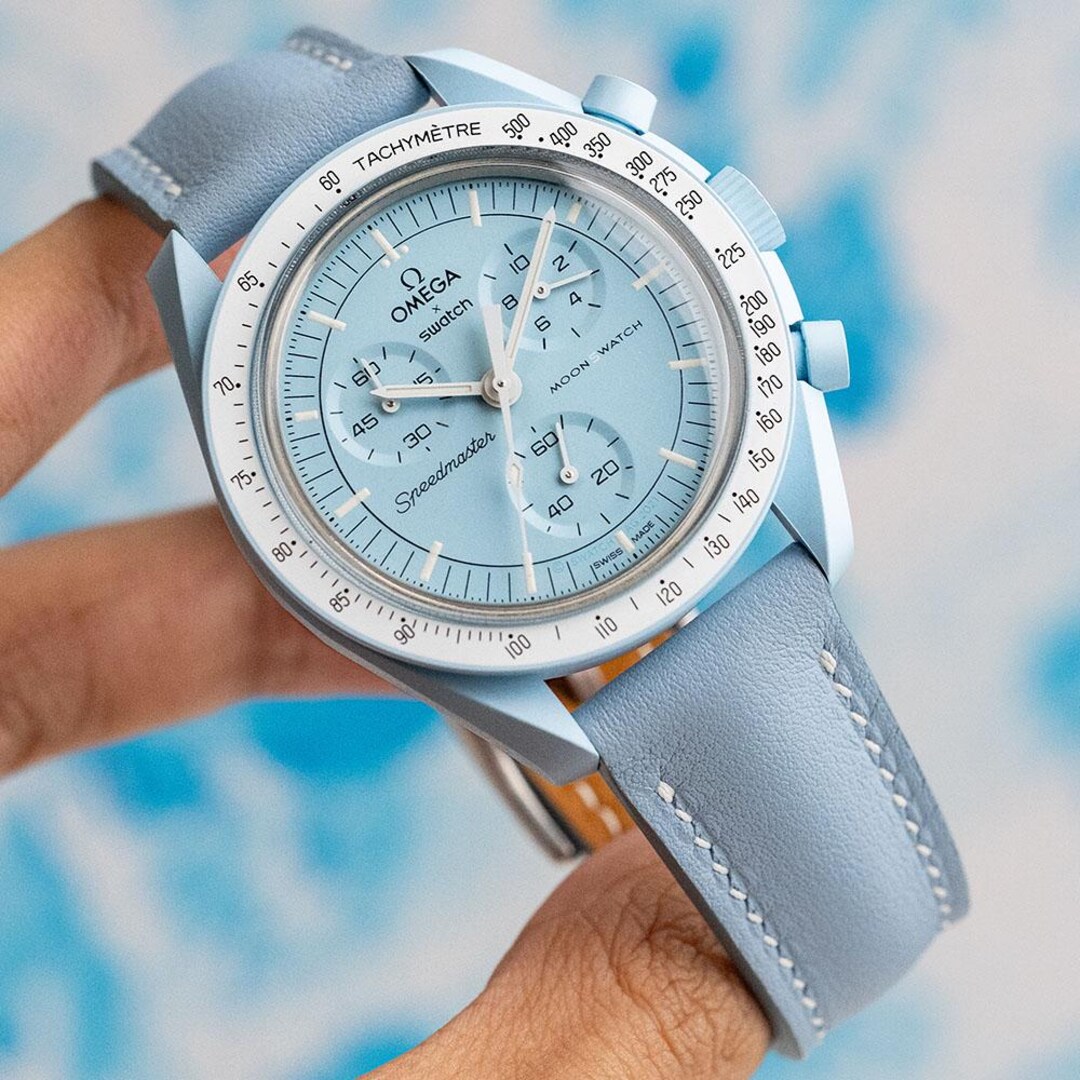 Baby Blue Swift Strap for Moonswatch Uranus - Etsy display picture 3