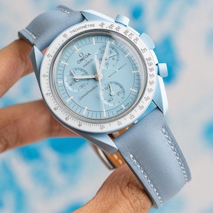 Baby Blue Swift Strap for Moonswatch Uranus
