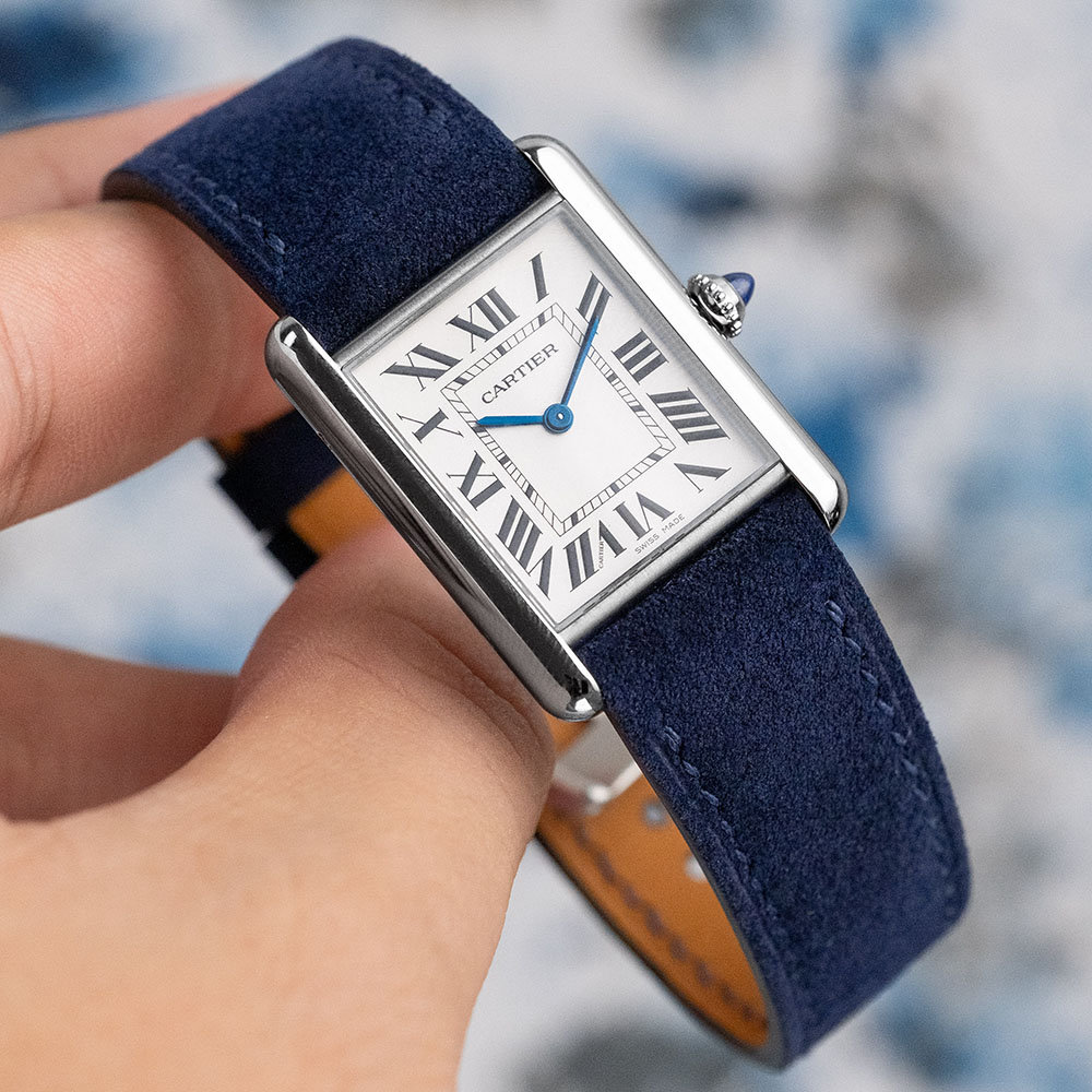 Navy Blue Nubuck Strap Etsy