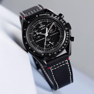 Black Swift Pilot Style Strap for Moonswatch Snoopy