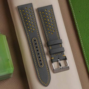 Grey and Yellow Sailcloth Strap image 7