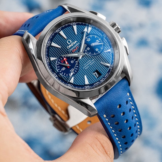 Sierra Blue Swift Strap for Omega - Etsy
