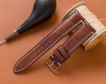 Walnut brown marble watch strap for rolex, vintage omega, rolex explorer, tudor, grand seiko, oris, breitling, custom watch band