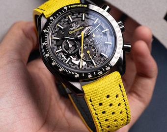 Bracelet Rallye en toile à voile jaune et noire