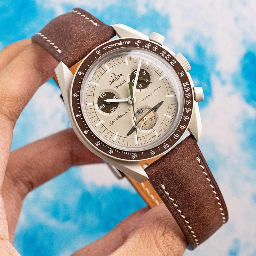 Tabacco Lo Strap for Moonswatch Saturnus - Etsy