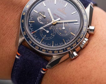 Navy Blue Suede Bespoke Strap