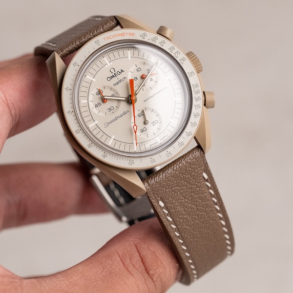 taupe sully Strap for Moonswatch jupiter