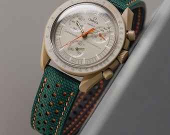 Green and Orange Sailcloth Strap