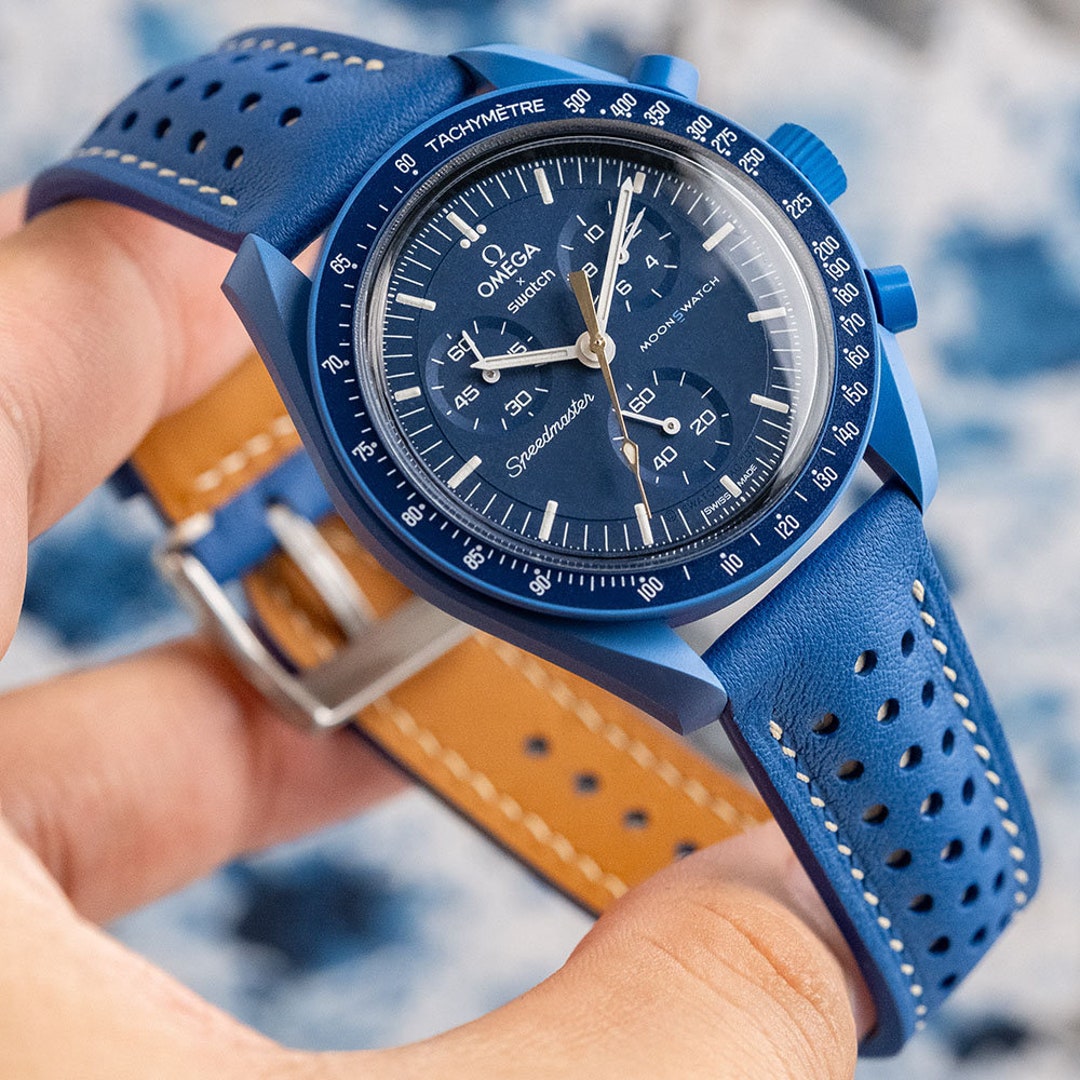 Sierra Blue Swift Rally Strap for Moonswatch Neptune - Etsy