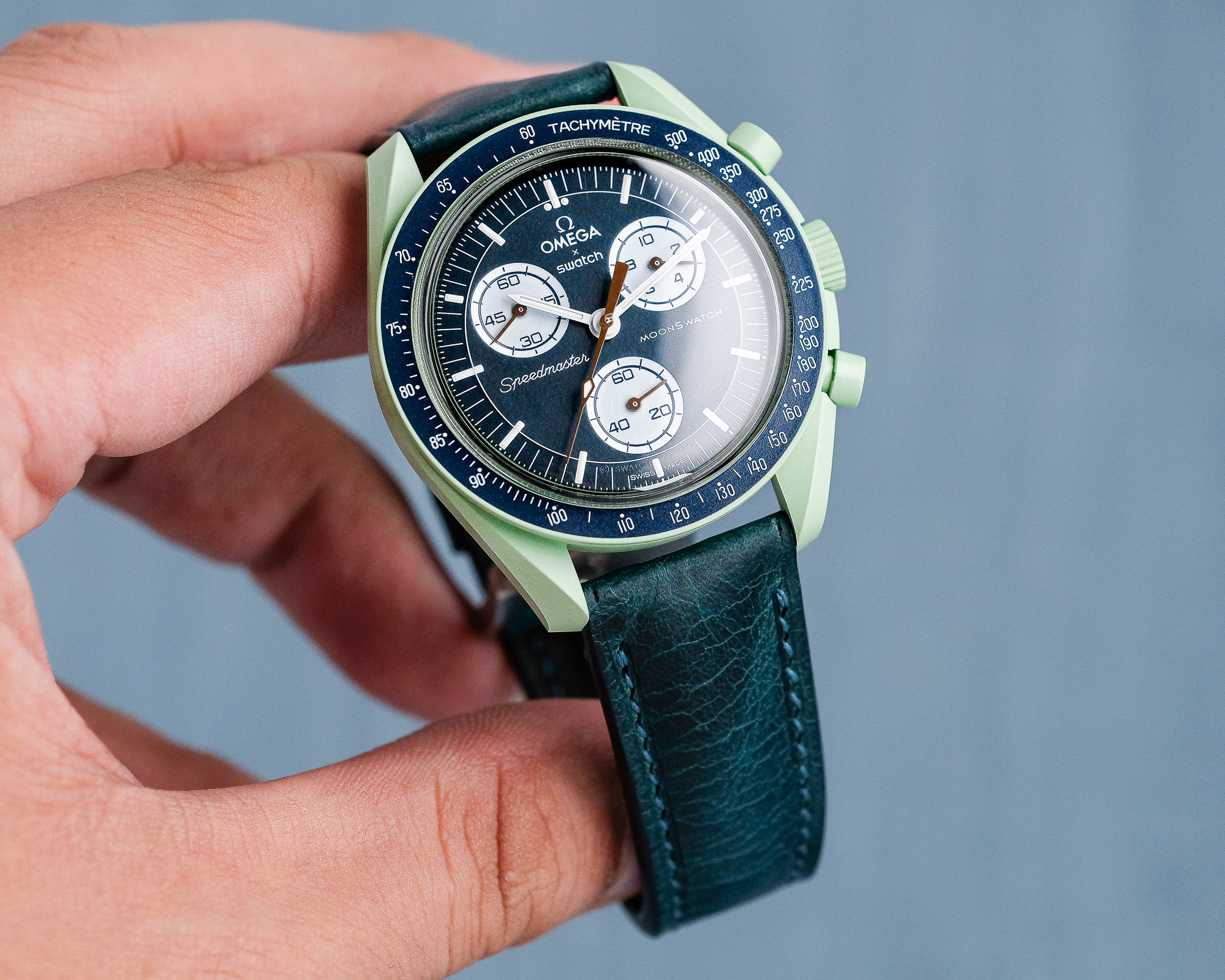 Ortensia Rustic Strap for Moonswatch Earth - Etsy