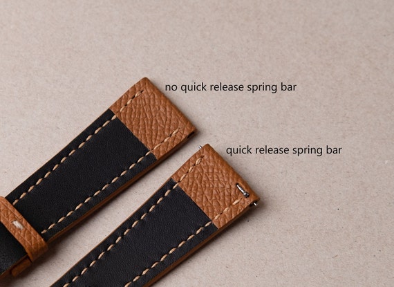 Gold Brown Epsom Leather Watch Strap, Quick Release