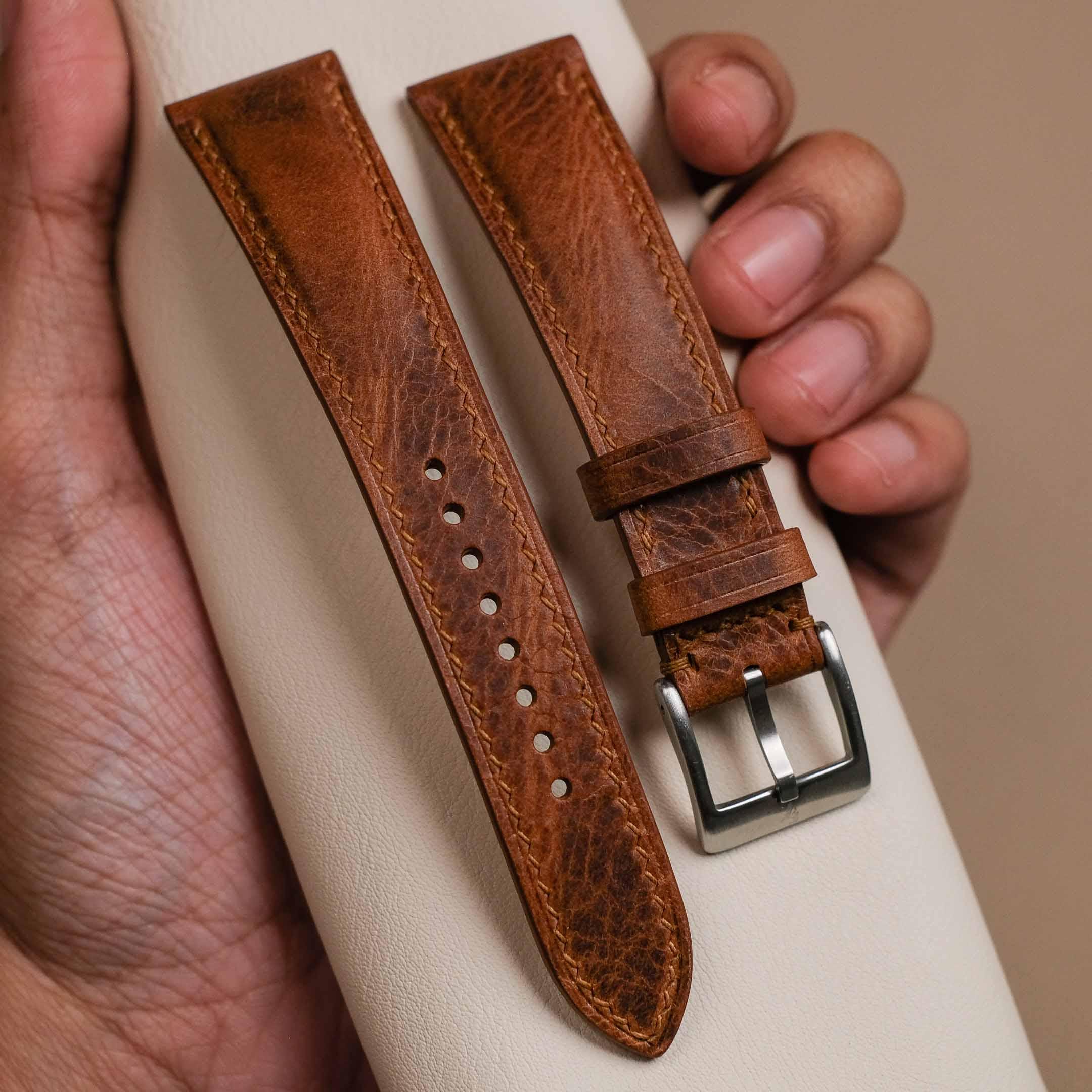 Olmo Brown Rustic Strap - Etsy