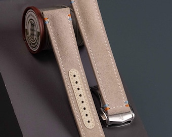 Beige suède band op maat