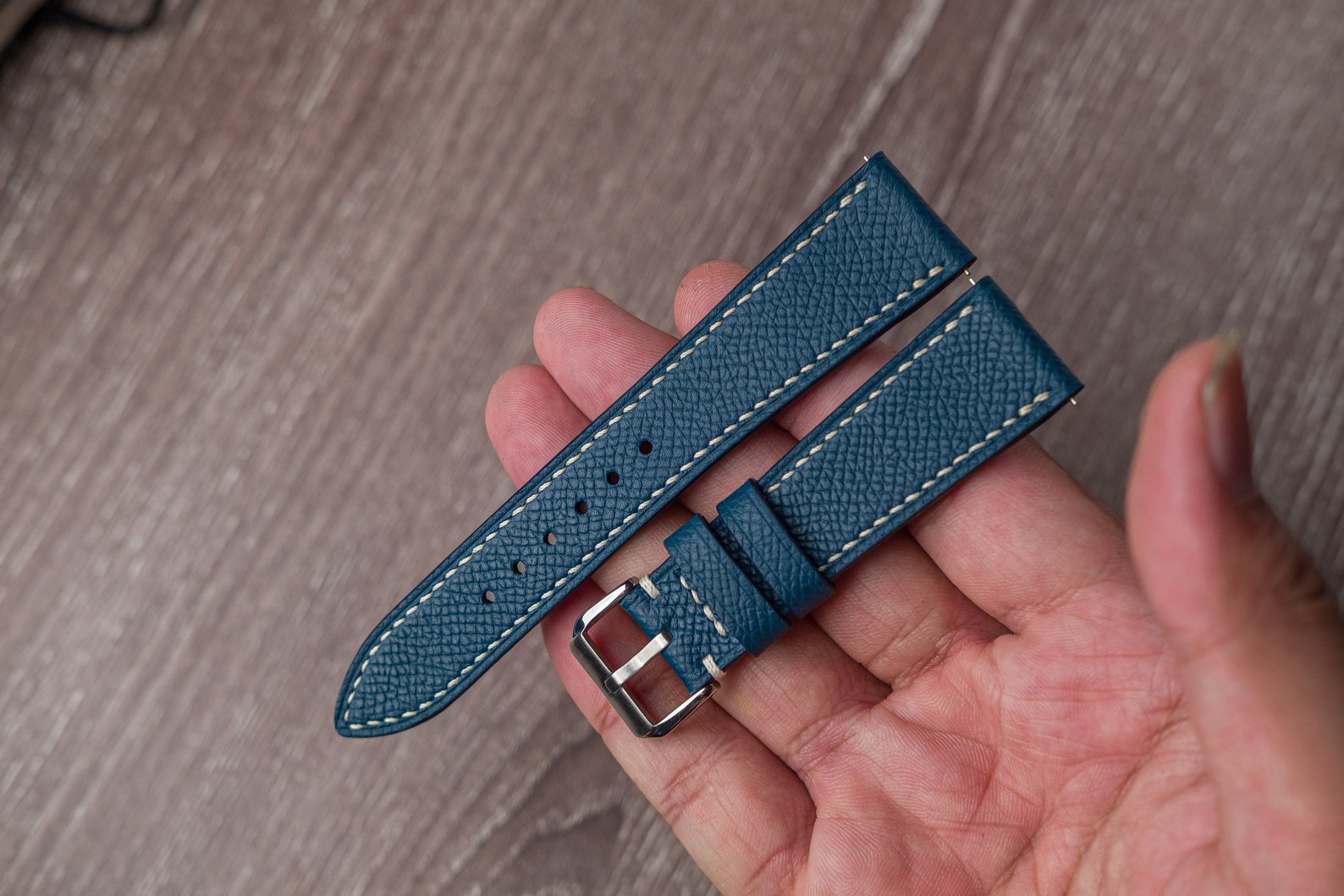 Parisian Blue Watch Strap Handmade Vintage Watch Strap for Etsy