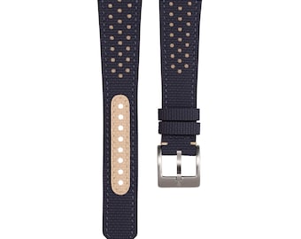 Navy Blue Sailcloth Flat Rally Strap