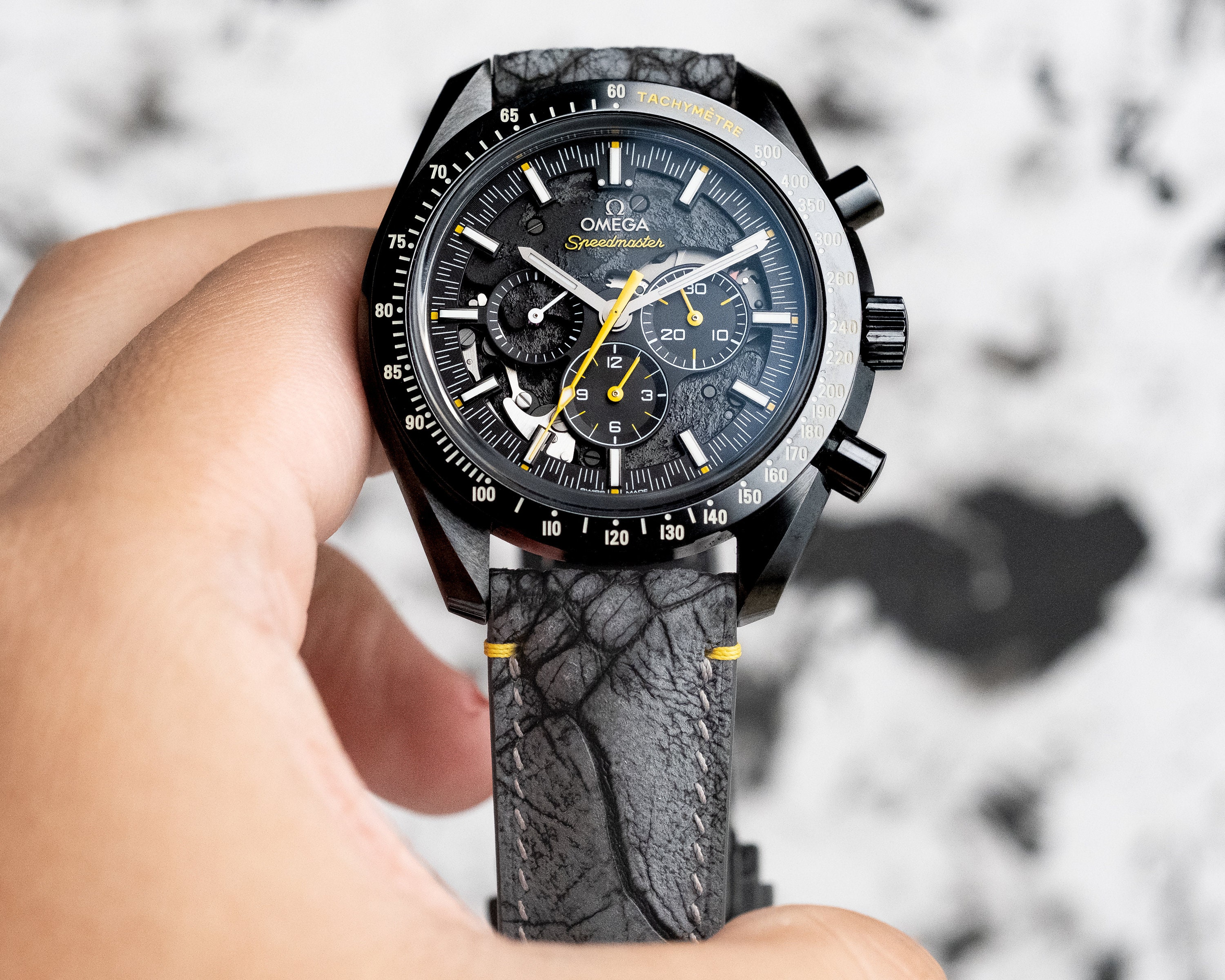 Grey Stone Ostrich Strap for Dark Side of the Moon Apollo 8 - Etsy