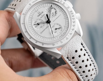 white sully rally strap for moonswatch snoopy moonshine