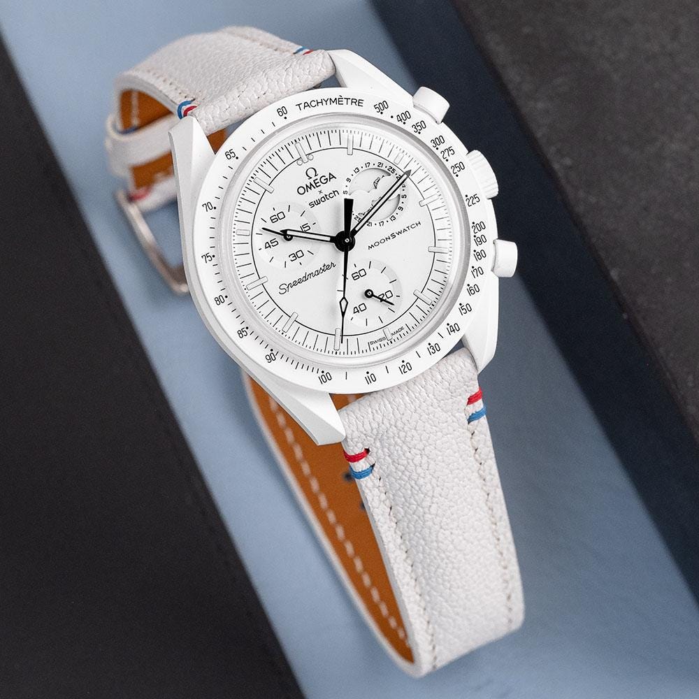White Sully Strap for Moonswatch Moonphase White - Etsy
