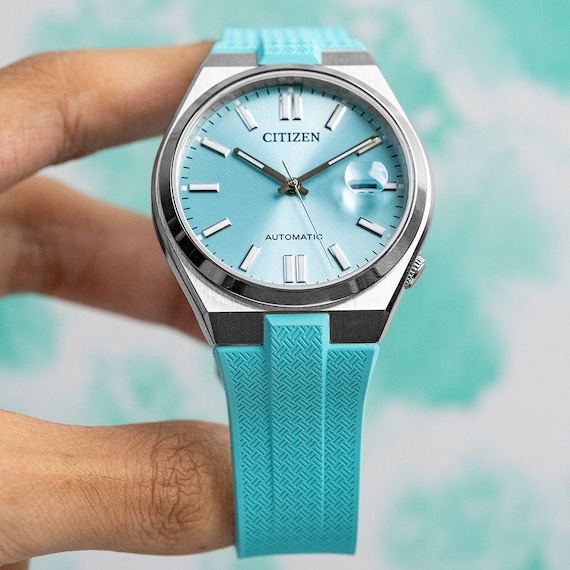 シチズンコレクション自動巻き ツヨサ ティファニーブルー ベルト調整