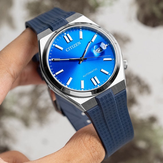 Navy Blue Rubber Strap for Citizen Tsuyosa - Etsy