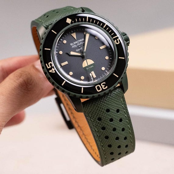 ブランパン X スウォッチ グリーンアビス用フォレストグリーン