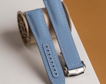 Clemence blauw zeildoek zonder riem