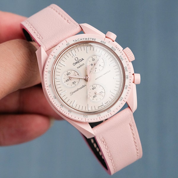 Pink swift Strap for Moonswatch Venus