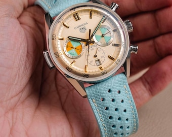 Tiff Blue Epsom Rally Strap for Tag Seafarer