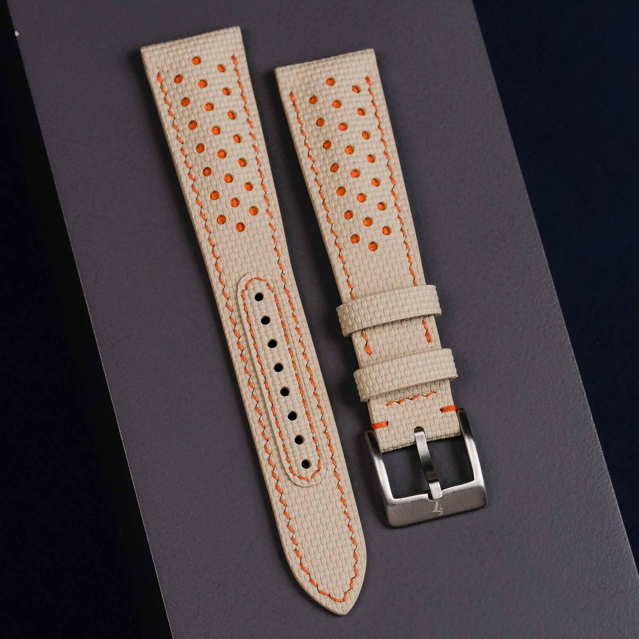 Beige and Orange Sailcloth Rally Strap - Etsy