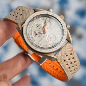 Biscuit Epsom Simple Rally Strap for Moonswatch Jupiter