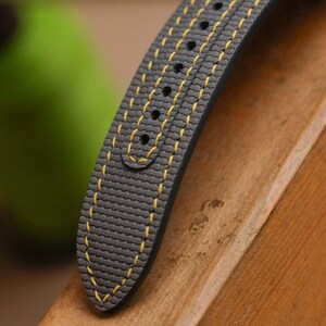 Grey and Yellow Sailcloth Strap image 10